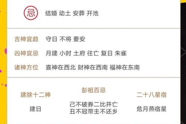 黄历对照十二宫吉凶