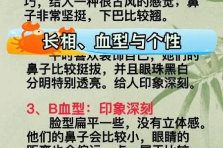 血型性格特点