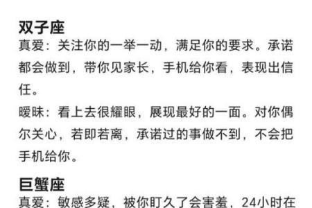 十二星座表现出来的爱和心里的爱一样吗