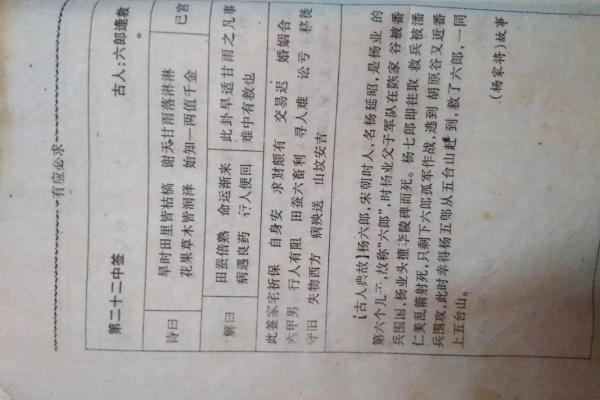 观音签第二十二签  观音签二十二签详解