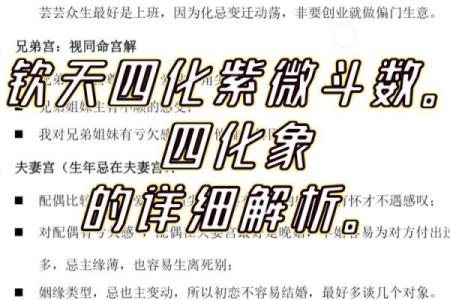 紫微斗数之天干四化