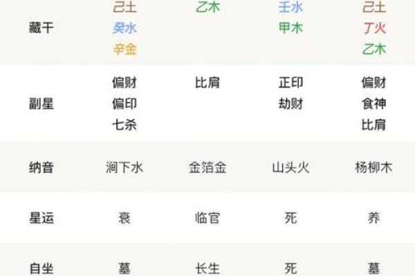传统的四柱八字命理分析