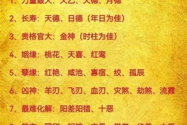 八字神煞大全 查八字神煞大全易吉凶