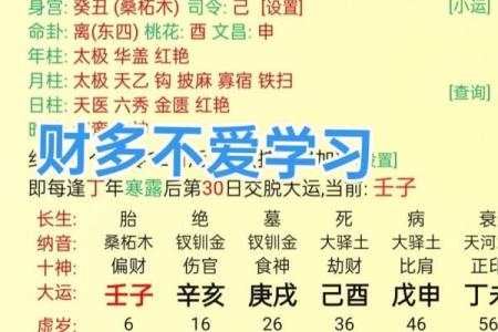 生辰八字算命看财运技巧