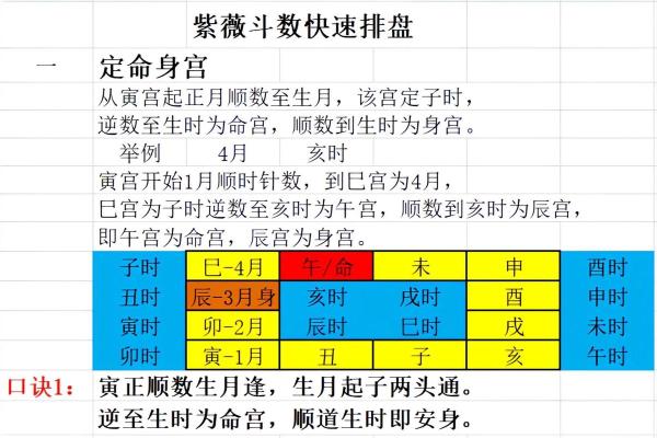 紫薇斗数飞星排盘