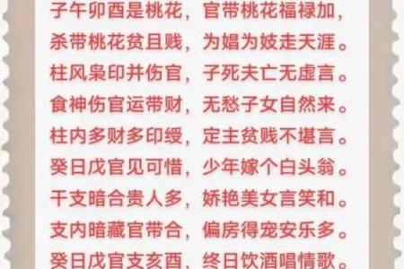 子午卯酉八字
