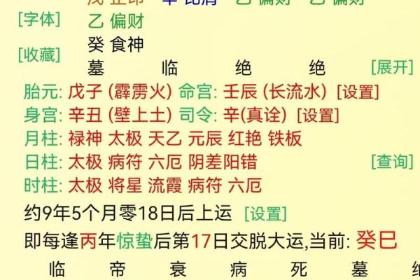 八字财富对照表